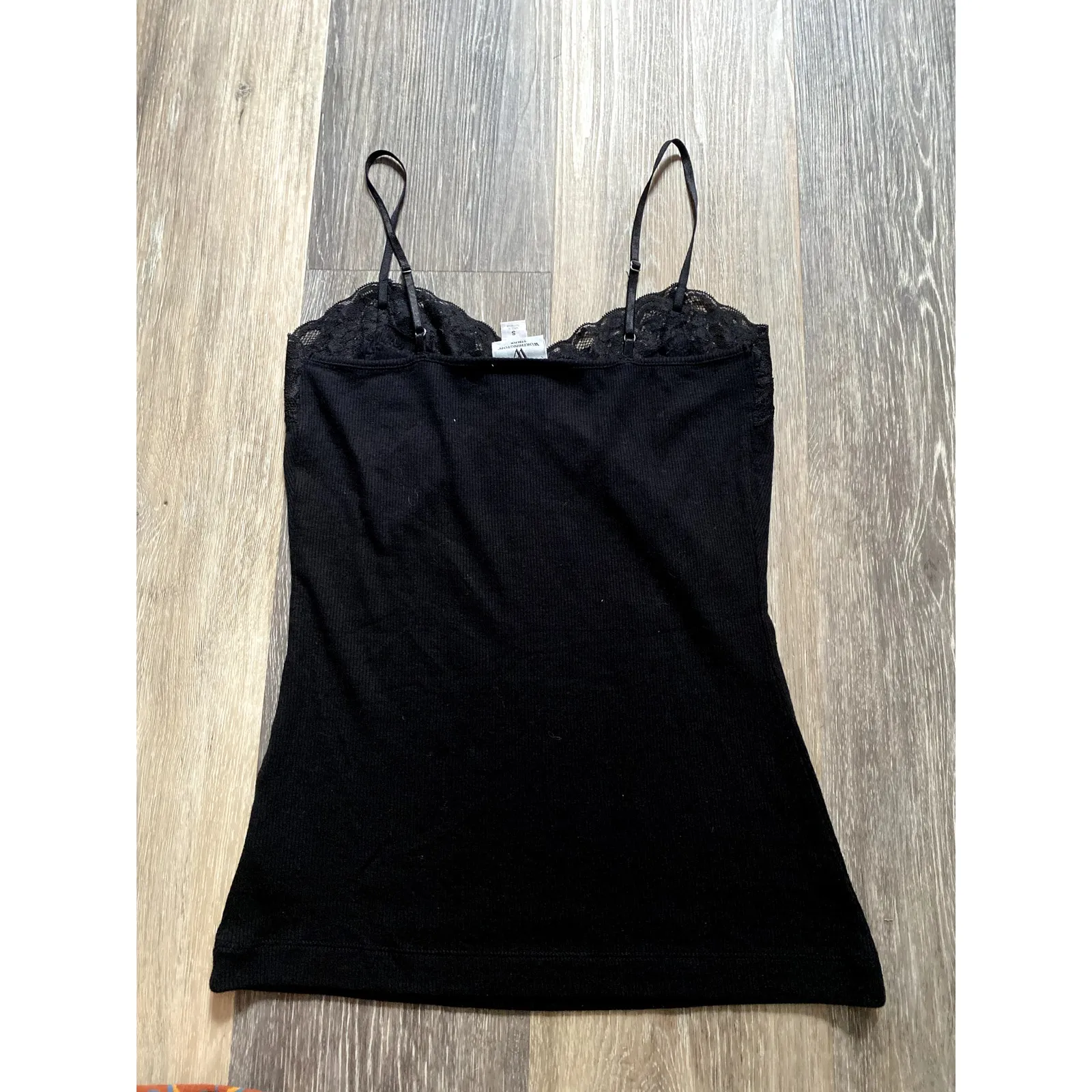 Lace Dainty Fairy Whimsygoth Tank Top Black Small Y2K Silky 90s‎ Grunge Ethereal - Image 5