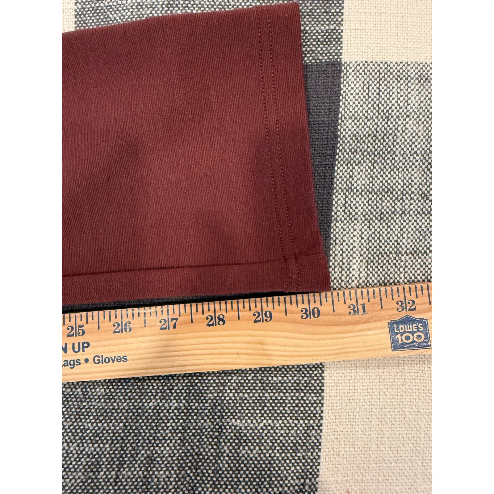 Free People Burgundy Maroon Stretch Rayon Knit Skinny Pants Size 31 Stretch - Image 5