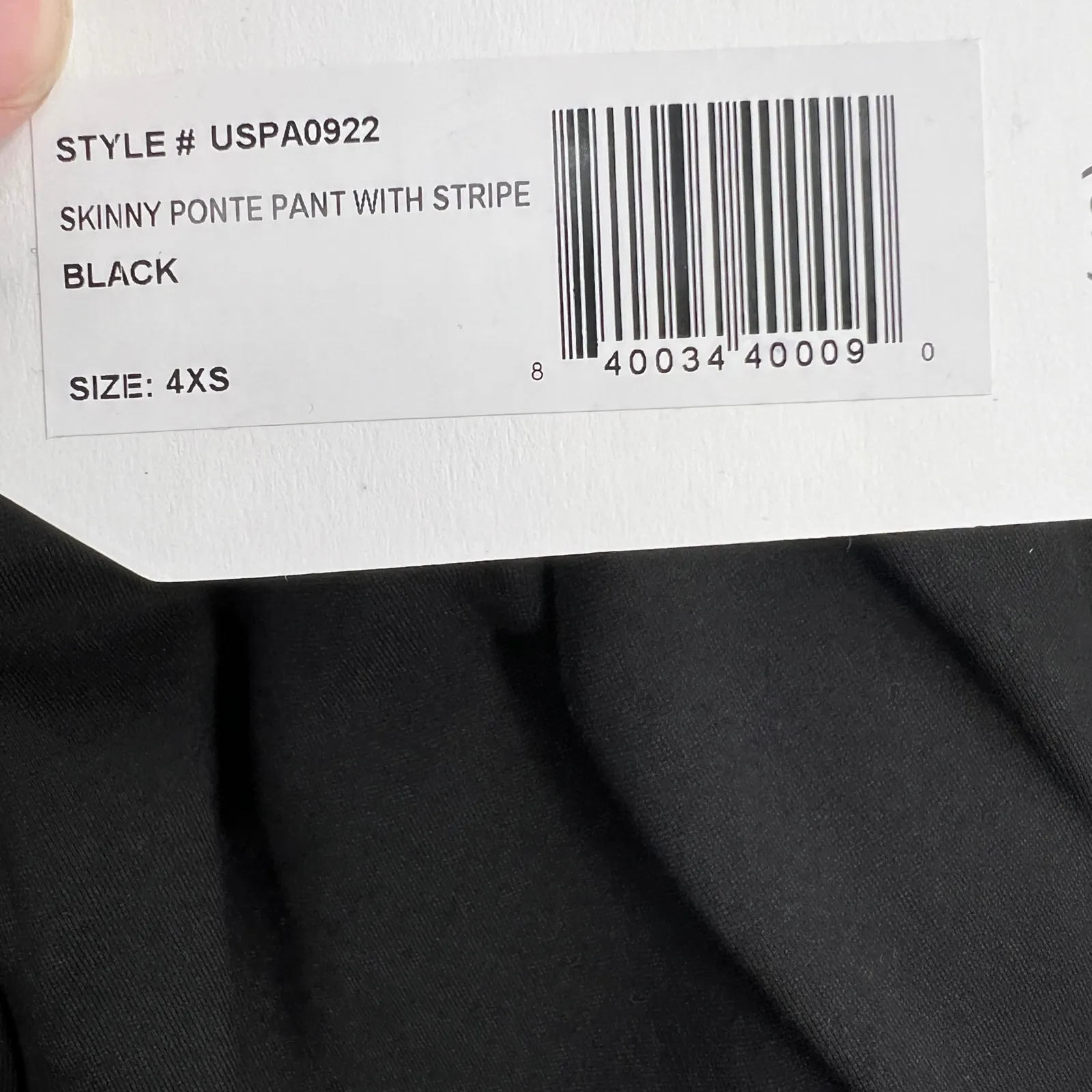 Universal Standard Women's Black Skinny Ponte Pant Red Stripe 4XS (00-0) New - Image 7