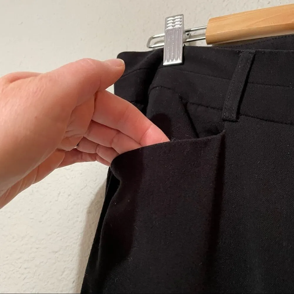 Michael Kors Black Straight Leg Trouser Dress Pants Womens 8 Preppy Career - Image 2