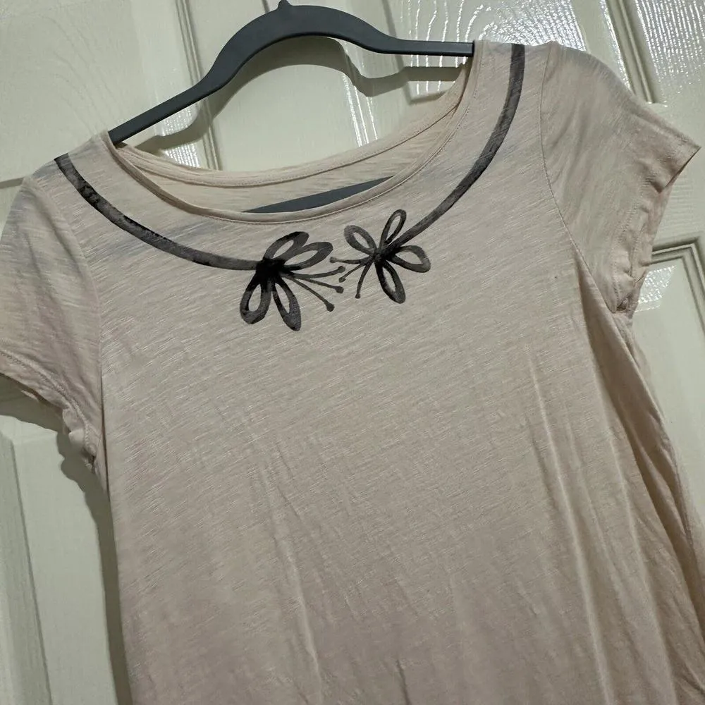 LOFT Thin Soft Peach Short Sleeve T Shirt Top Sz XS Extra Small - Image 2