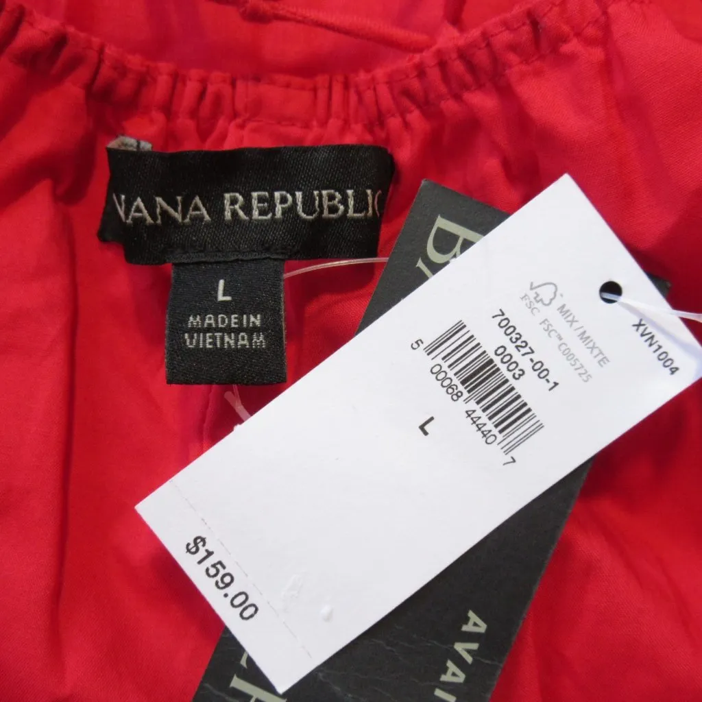 NWT Banana Republic Ramie Gathered Maxi in Strawberry Delight Dress L - Image 8