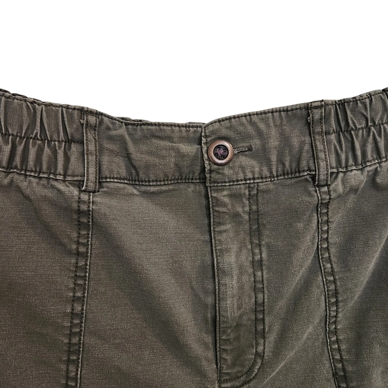 Ava & Viv Olive Green High Rise Casual Elastic Waist Cropped Pants Plus Size 18W - Image 5