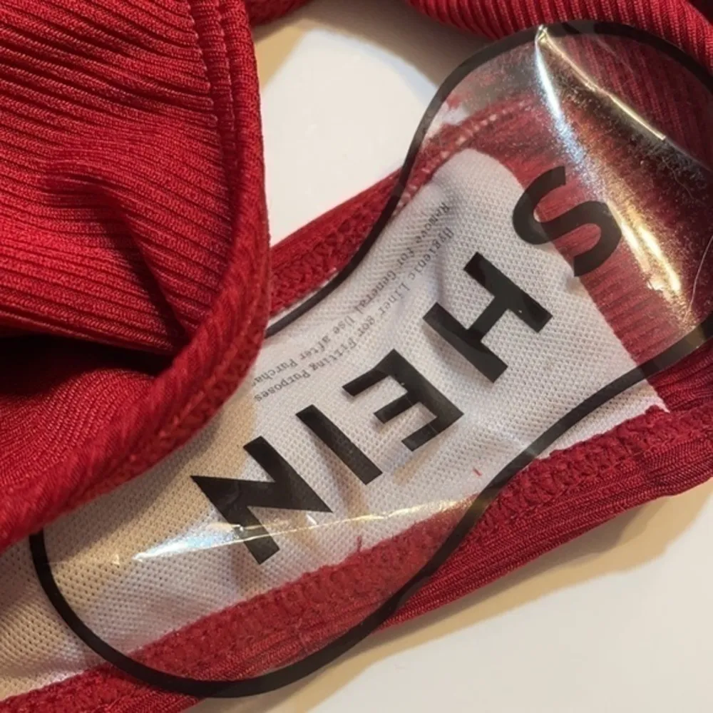 Shein woman’s rib padded front knot one piece swimwear beach sun vacation Sz M - Image 3