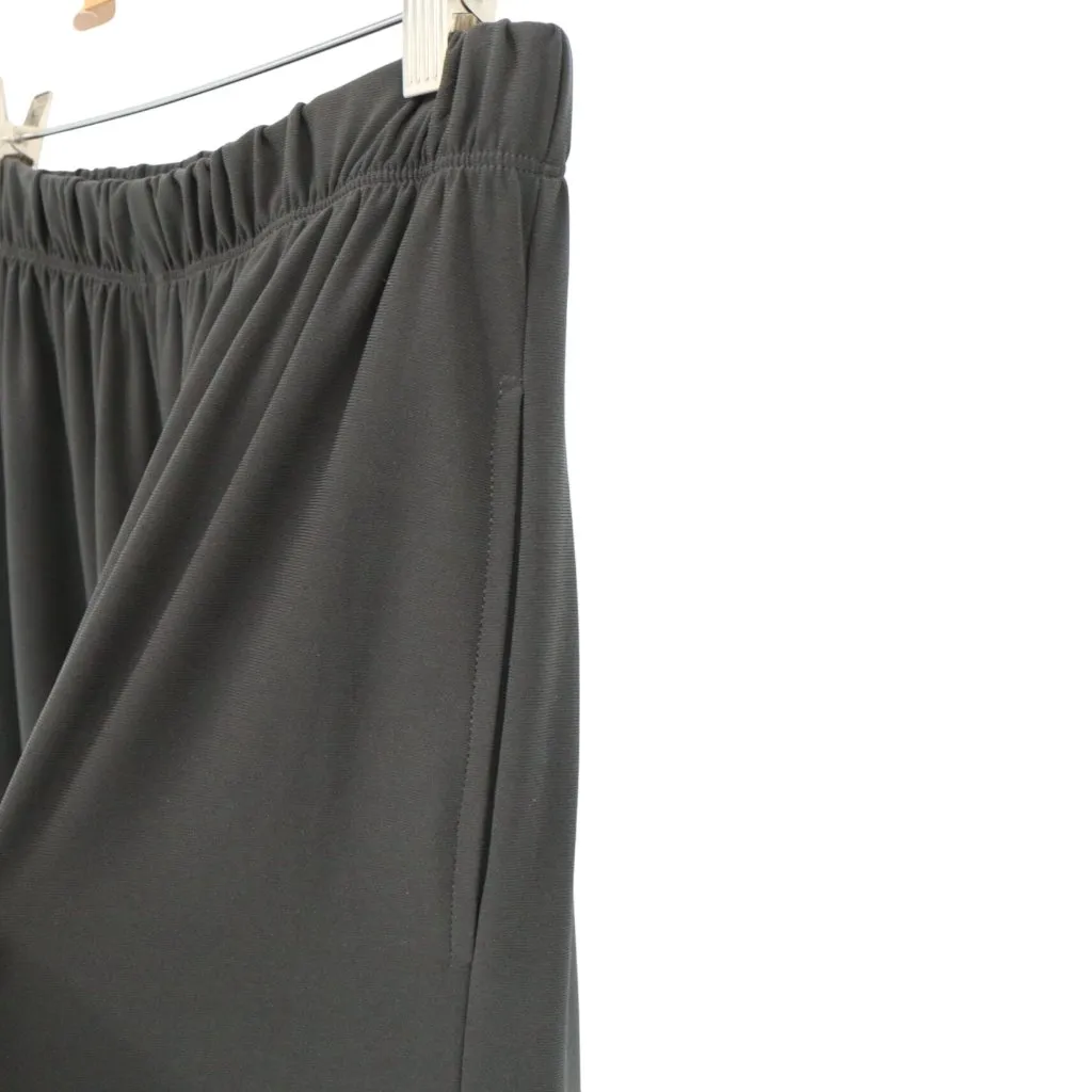 Sun Kim Dark Gray Barrel Leg Tulip Hem Jersey Knit Pants XS - Image 3