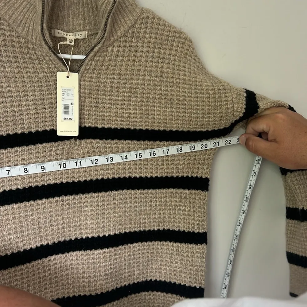 Copper Key - NWT Beige and Black Striped Sweater, size XS - Image 6
