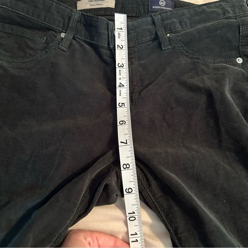 AG Adriano Goldschmied The Legging Super Skinny Green Corduroy Pants Women’s 27R - Image 8