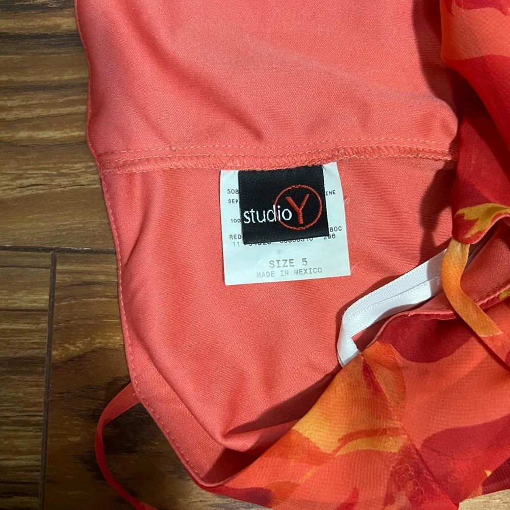 Studio Red and Orange Strapless Sheath Dress Size undefined - Image 4