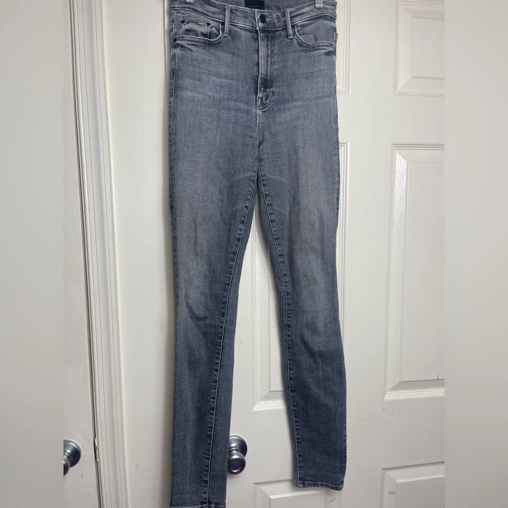 Mother Denim Super Swooner size 25 open Late Gray - Image 3