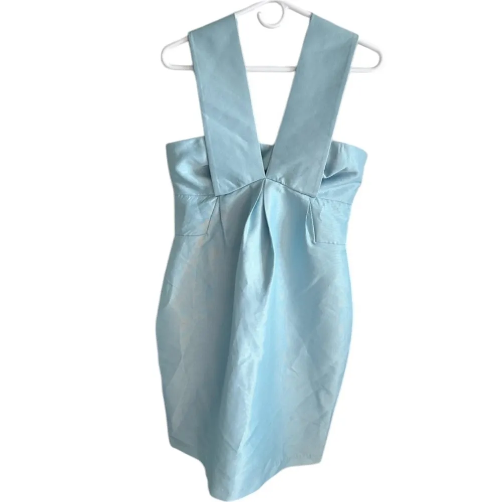 Asos Maternity Design Light Blue Sleeveless Zip Back Dress Womens US 6 - Image 5