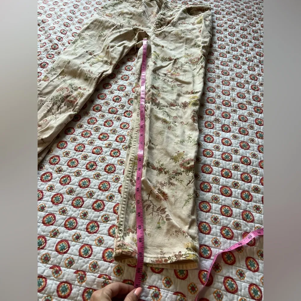 Rebecca Taylor La Vie Belle Ines Floral Ankle Cut Straight Jeans Size 29 - Image 8