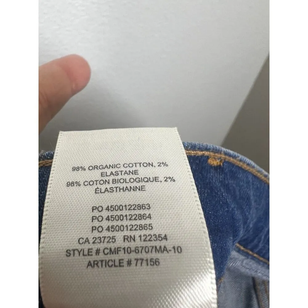 Denim Forum The Francoise High Rise Straight Jean Size 32 Aritzia Blue - Image 5