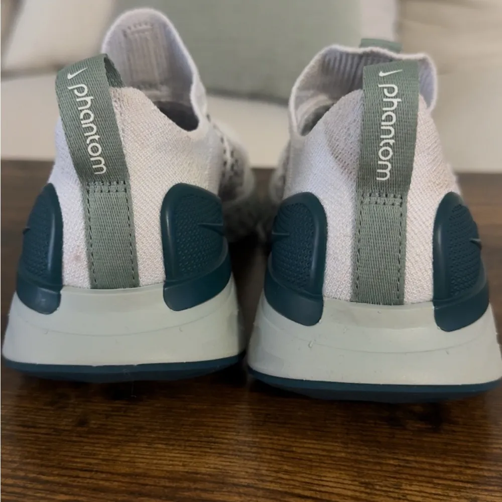 Nike React Phantom Run Flyknit 2 Womens 6.5 Platinum Tint Teal Slip On Shoes - Image 6