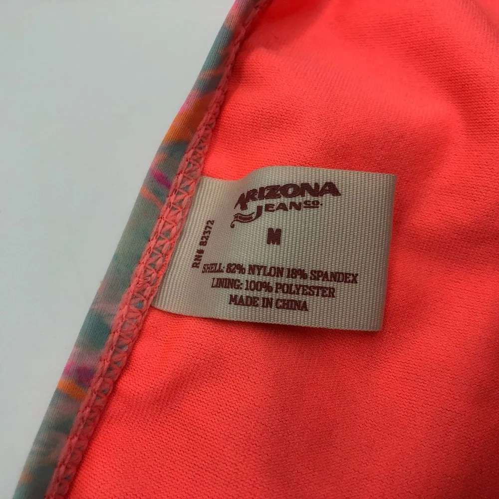 Arizona Jeans Bikini Bottoms Hipster Palm Tree Tropical Gray Orange M - Image 3