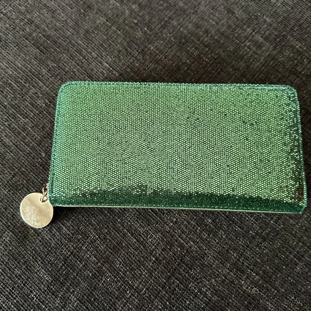 Deux Lux Green Sparkle Zip Around Wallet - Image 2