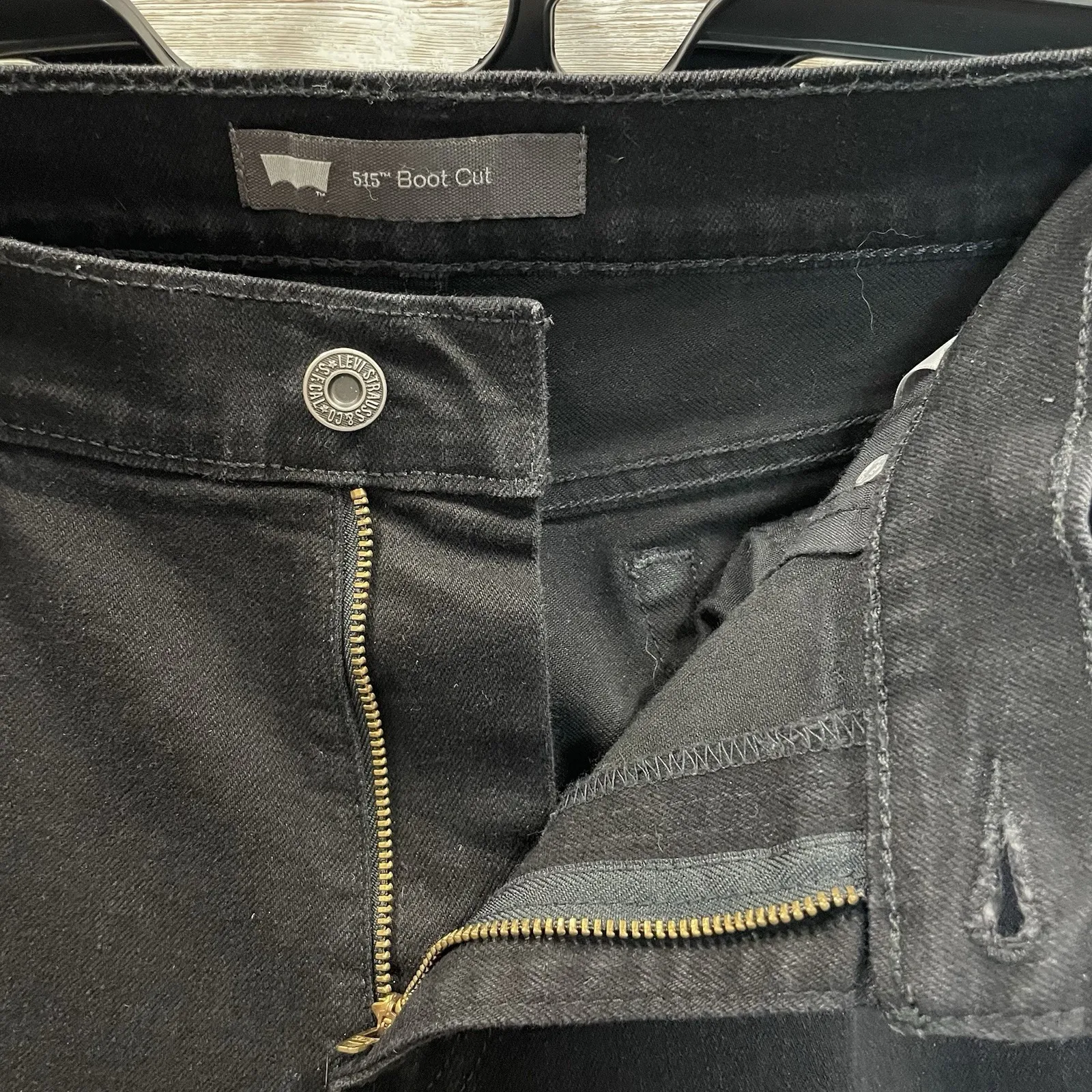 Levi's 515 Womens 12 Jeans Boot Cut Black Stretch Denim‎ Western Casual Rodeo - Image 3