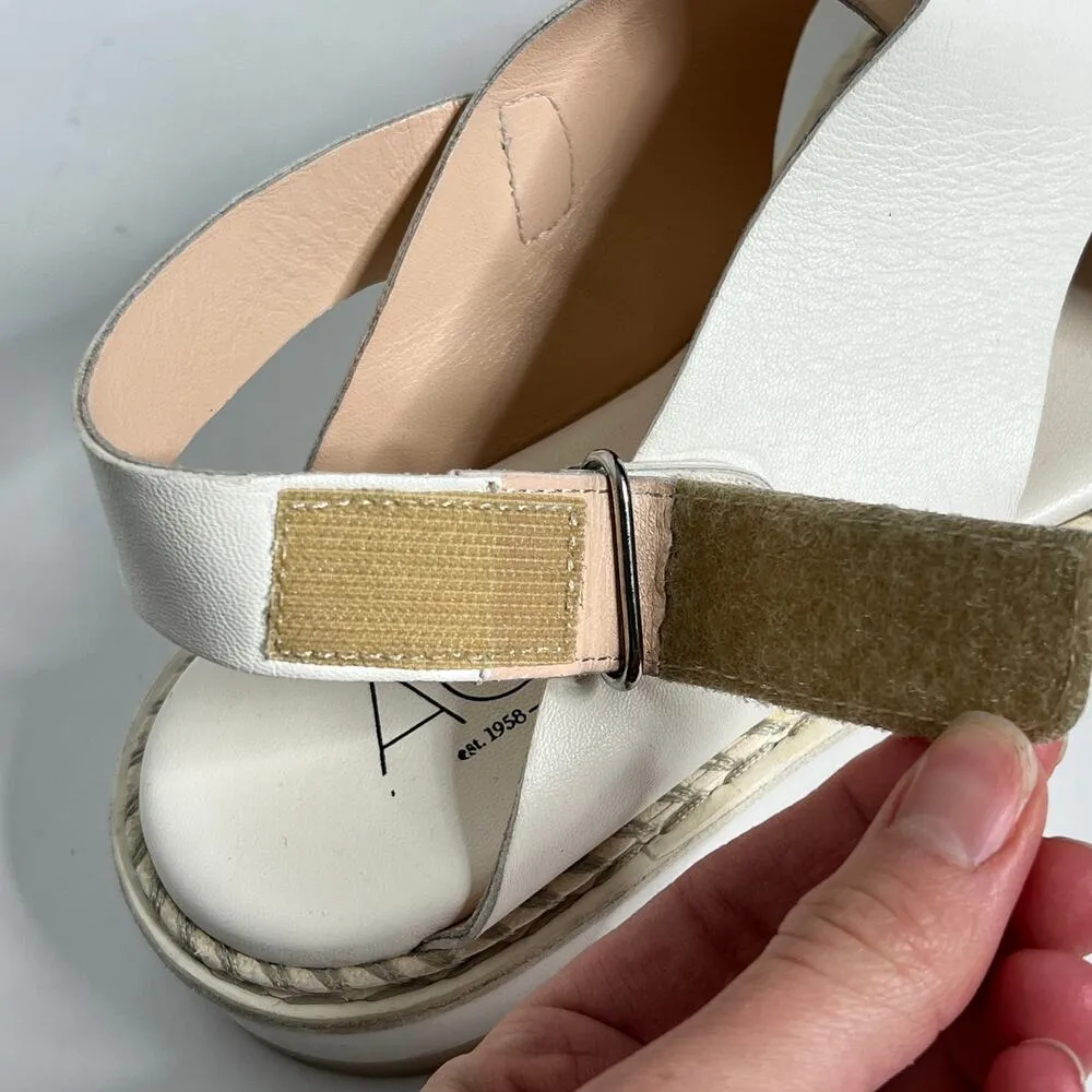 AGL Marta Cris Cross White Sandals Shoe Size 9.5 - Image 6