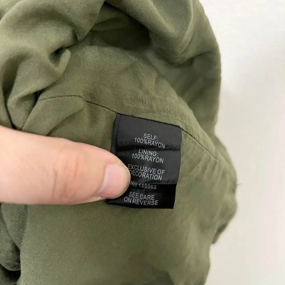 [Torrid] Green Babydoll Eyelet Tiered V-Neck Flutter Sleeve Blouse NWT Size 1X - Image 11