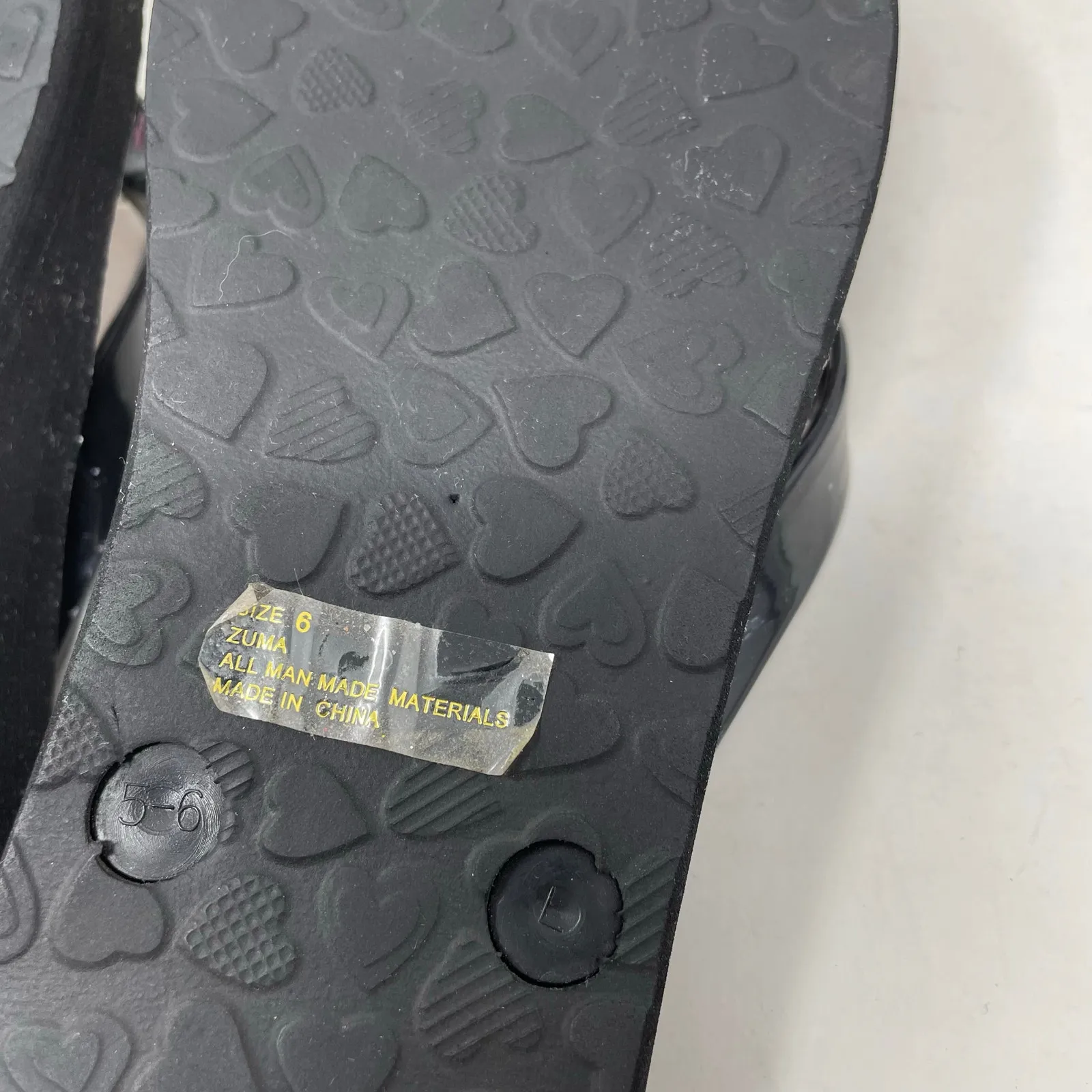 Brighton Black Red Blue Floral Flip Flops Sandals Classic Silver Heart Womens 6 - Image 11