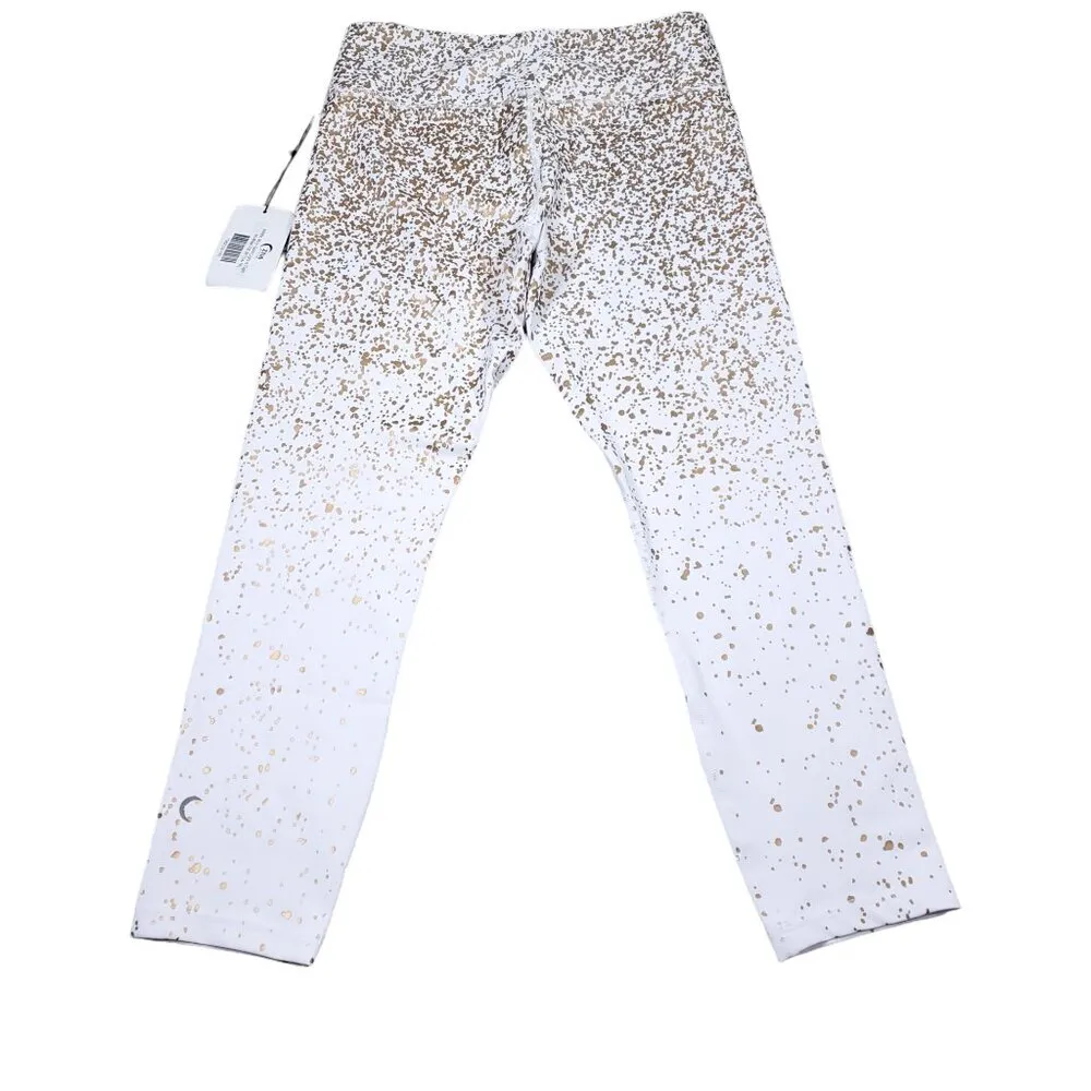 Zyia Active White Stay Gold Light N Tight High Rise 7/8 Leggings Size 14-16 - Image 2