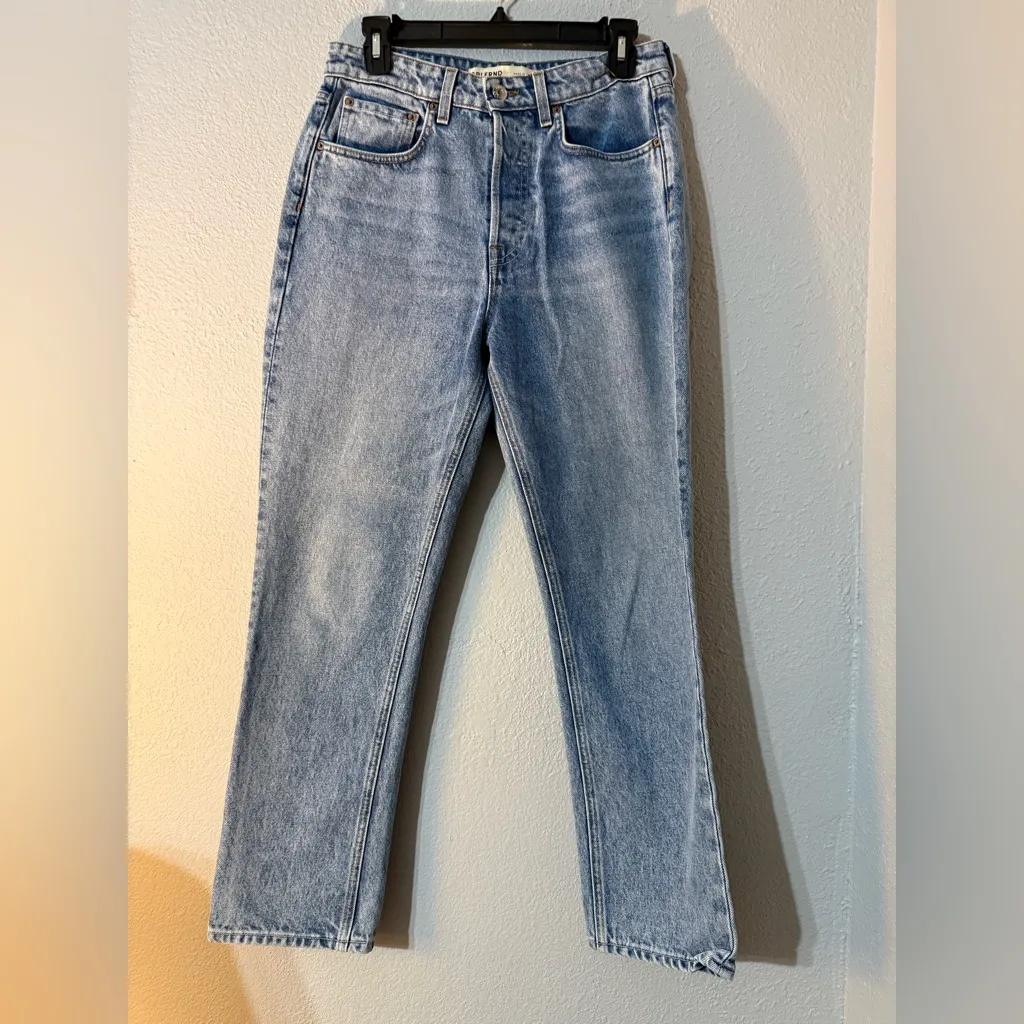 GRLFRND Light Blue Straight Leg Jeans - Image 5