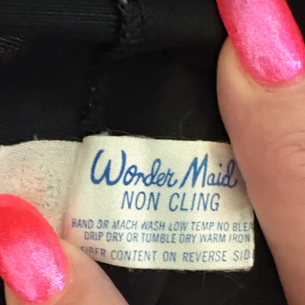 Wonder Maid Vintage Elegant Black Lace Slip Dress Size undefined - Image 11