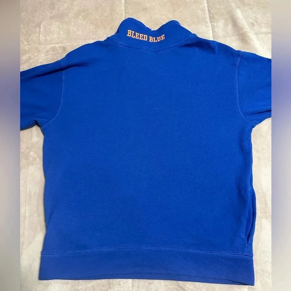 PINK Victoria’s Secret Boise State Quarter Zip Pullover Size Small Bleed Blue VS - Image 4