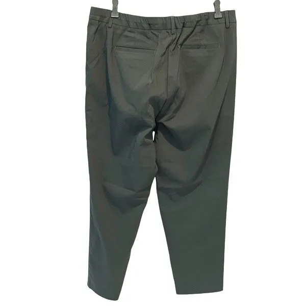 J. Jill Wearever Collection Refined‎ Woven Chino Trousers Caraway Size 18R NWT Green - Image 3