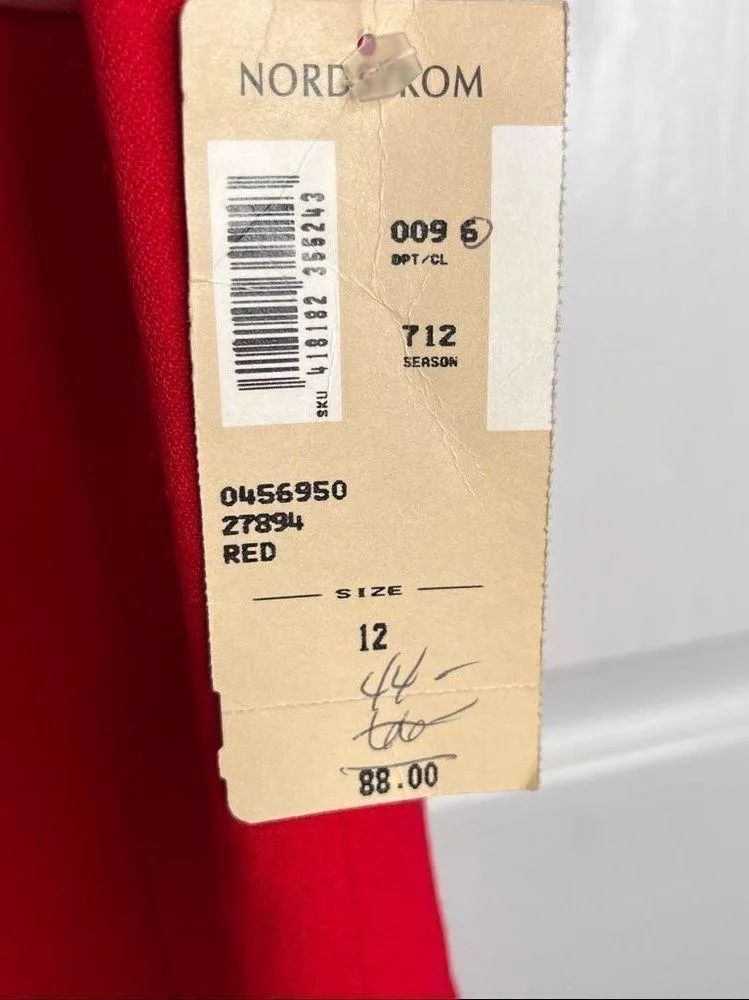 Jessica Howard Red Maxi Dress Sz 12 Vintage Nordstrom NWT - Image 12