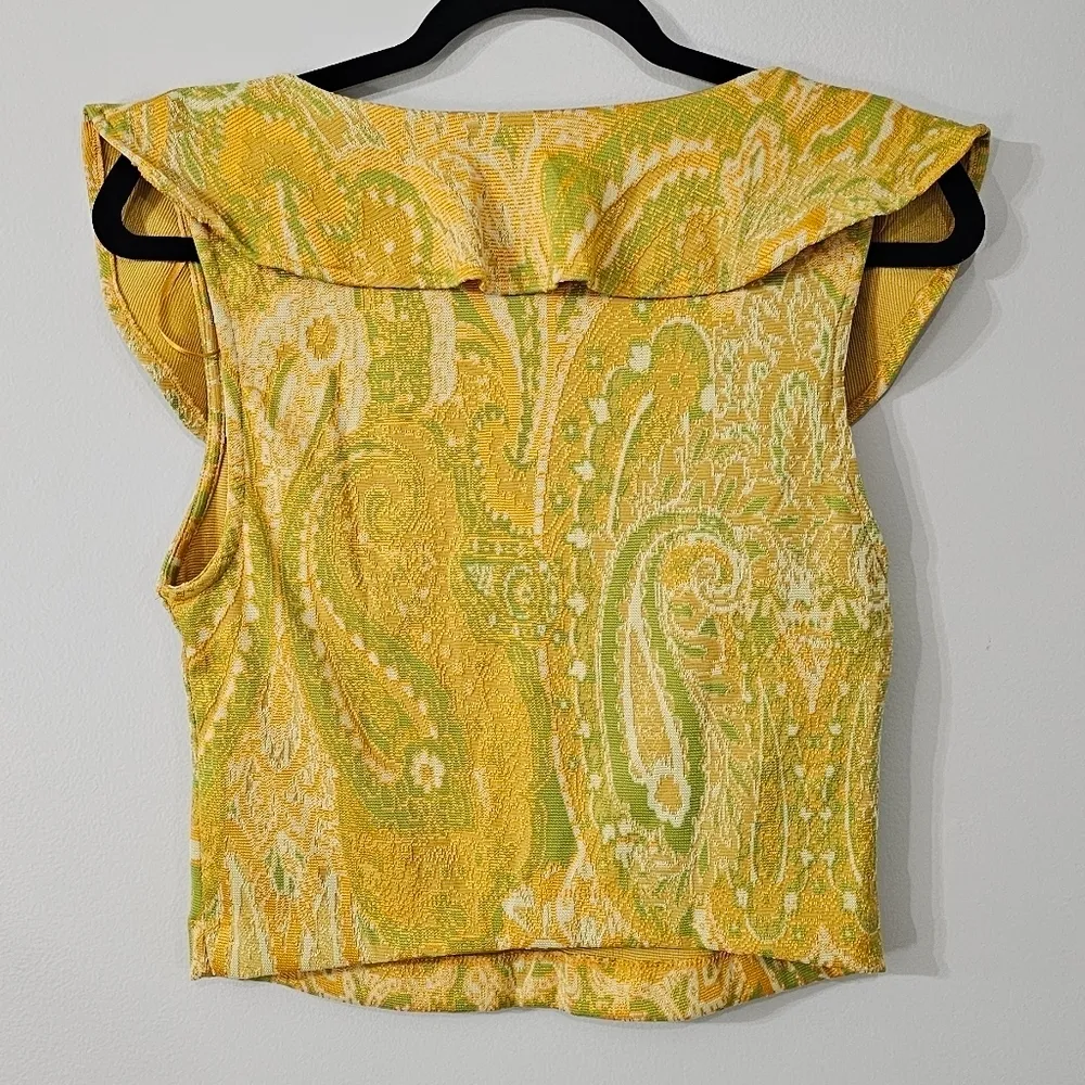 Zara Yellow and green  Top - Image 3