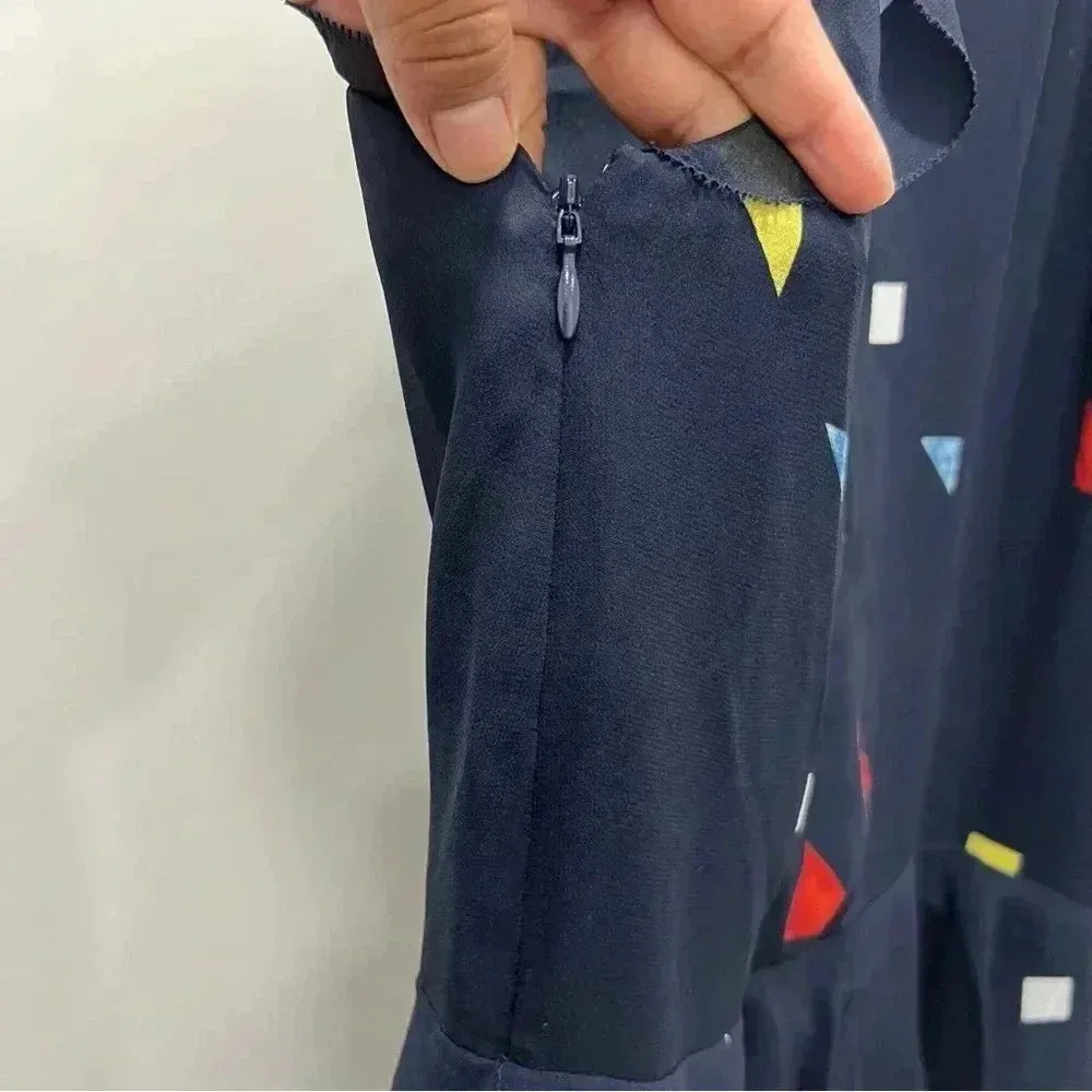 Joie Kiersten Printed Silk‎ Ruffle Dress-Size 4 - Image 8