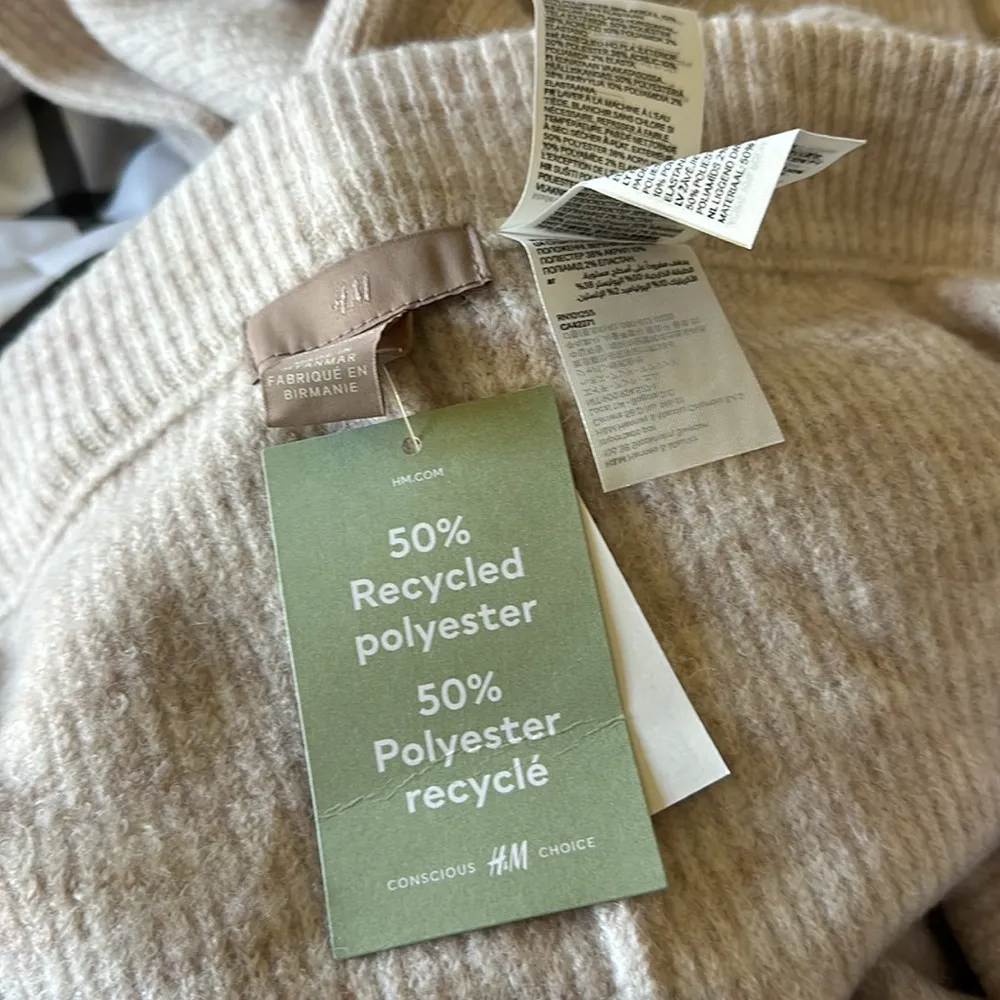 NWT  Knit Pants Wide Leg Color - Light beige melange - Image 6