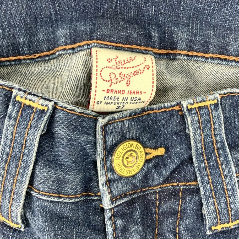 True Religion | Size 27 | Cropped Low Rise Blue Jeans - Image 4
