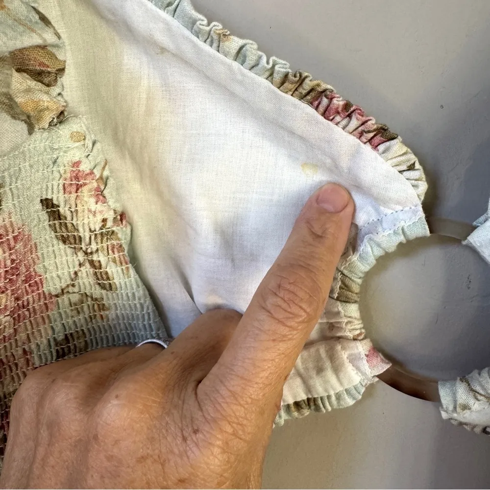 V. CHAPMAN floral puff sleeve cut - Image 16