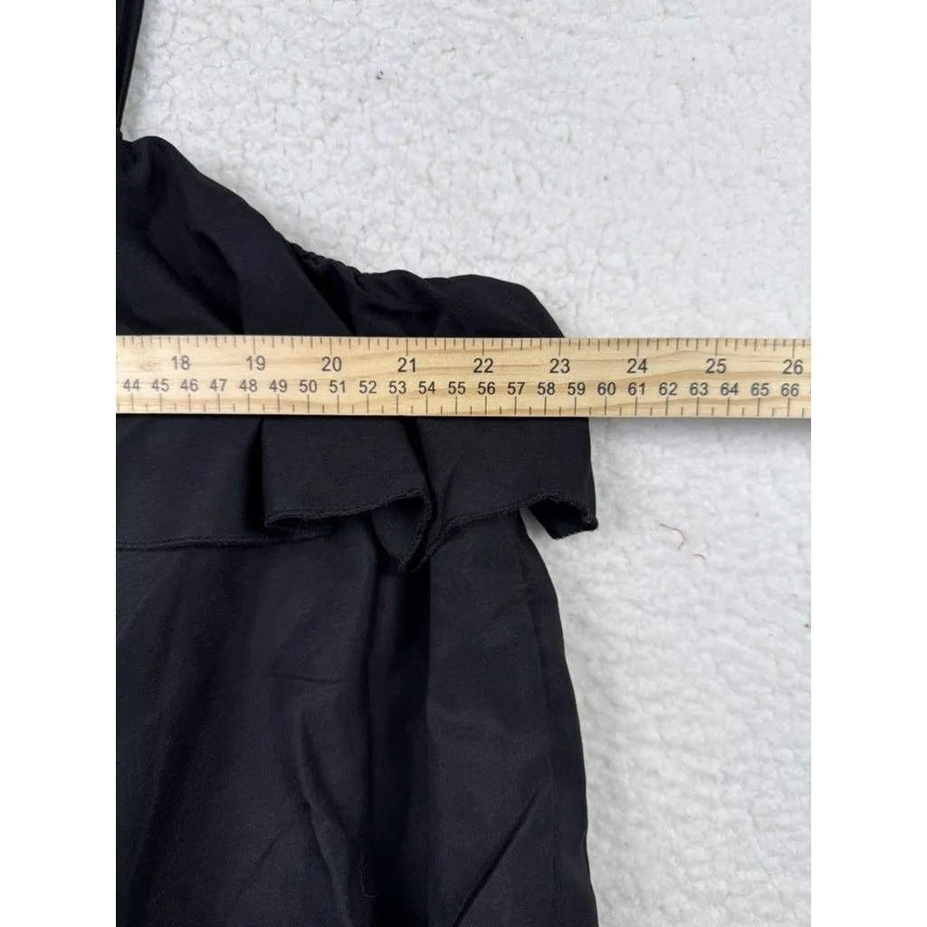 Ruffle Layered Tank Top Womens 5XL Black Adjustable‎ Strap Flowy Plus Size Chic - Image 6