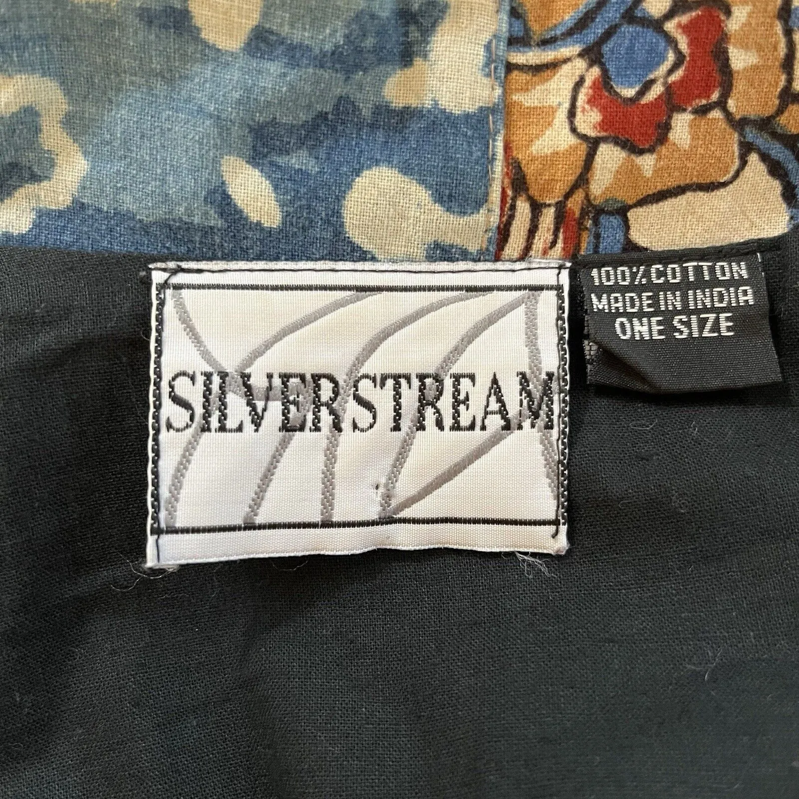 Silver Stream Patchwork Colorful Relaxed Artsy Lightweight Jacket‎ Shacket OS Size L - Image 5