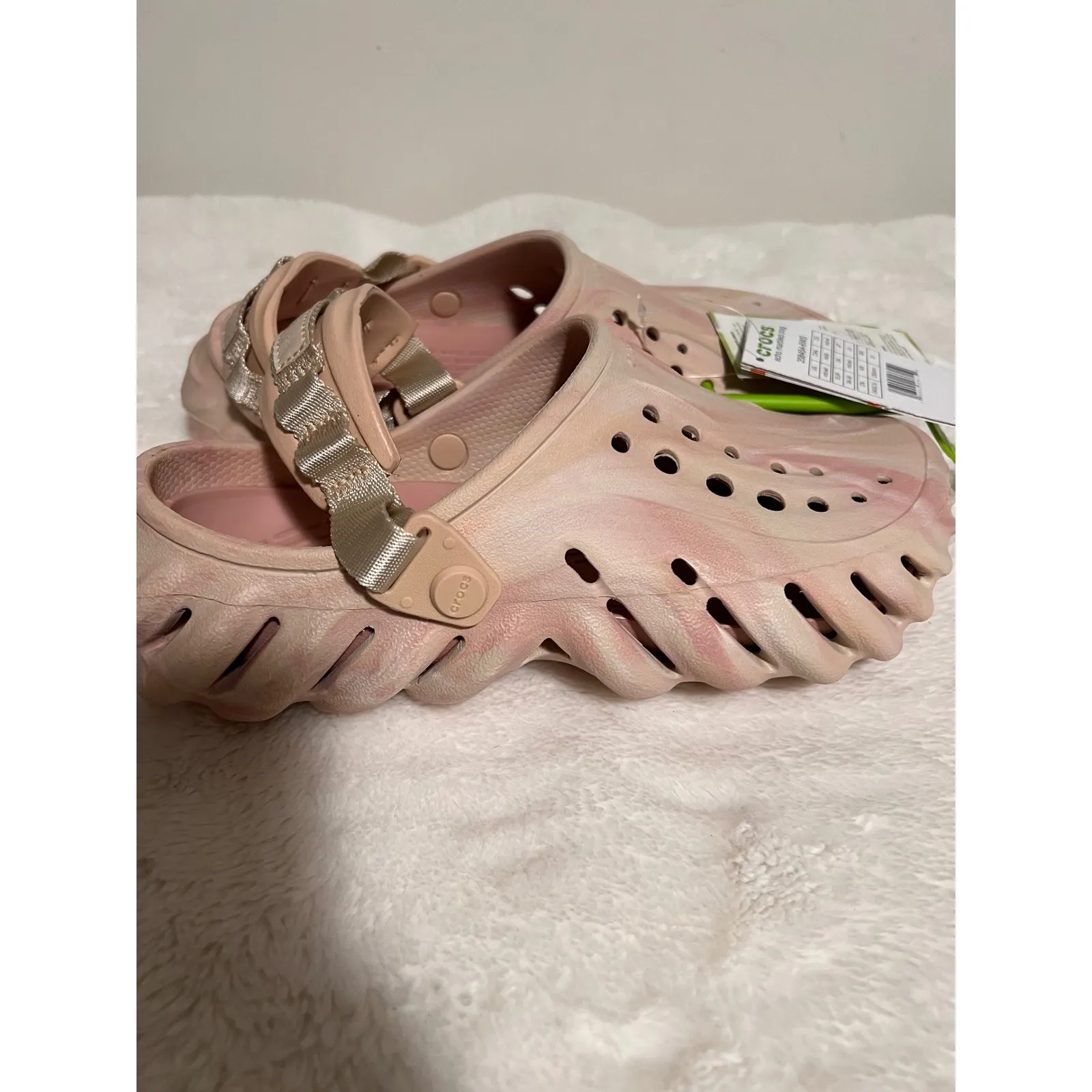 Crocs Echo Marbled Clog Pink Beige Swirl Women's Size US M6 W8 NEW - Image 5