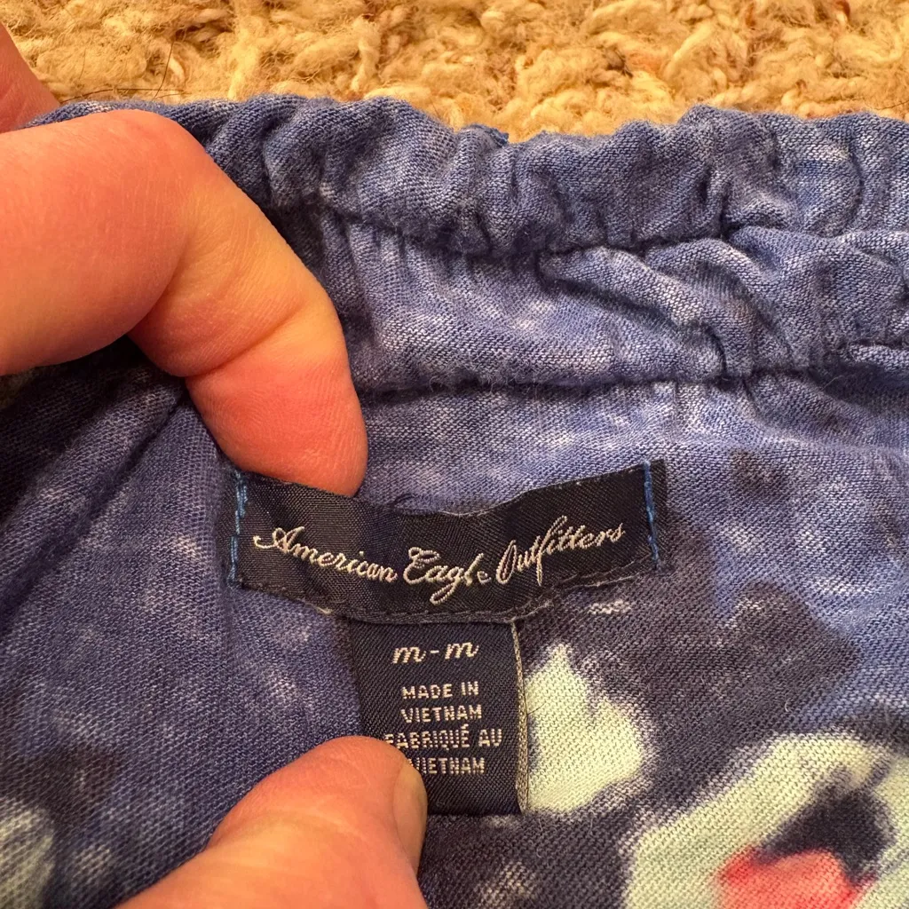 American Eagle Y2K Floral Tank Top Smocked Camisole With Side Tie Boho Cottage - Image 5