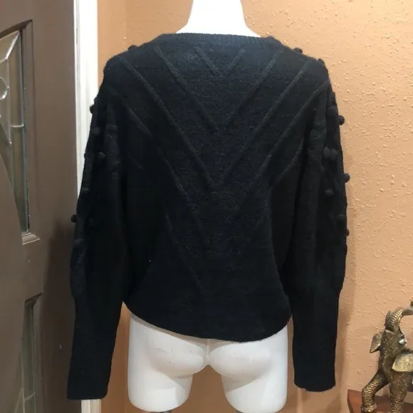 Newbury Kustom puff ball black long sleeve sweater - Image 3