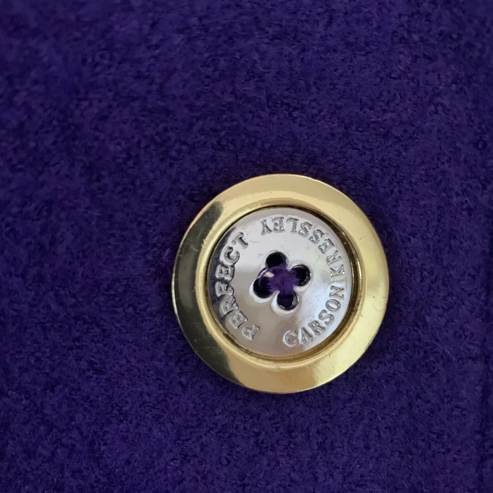 Carson Kressley Perfect Purple Wool Coat Size M - Image 2