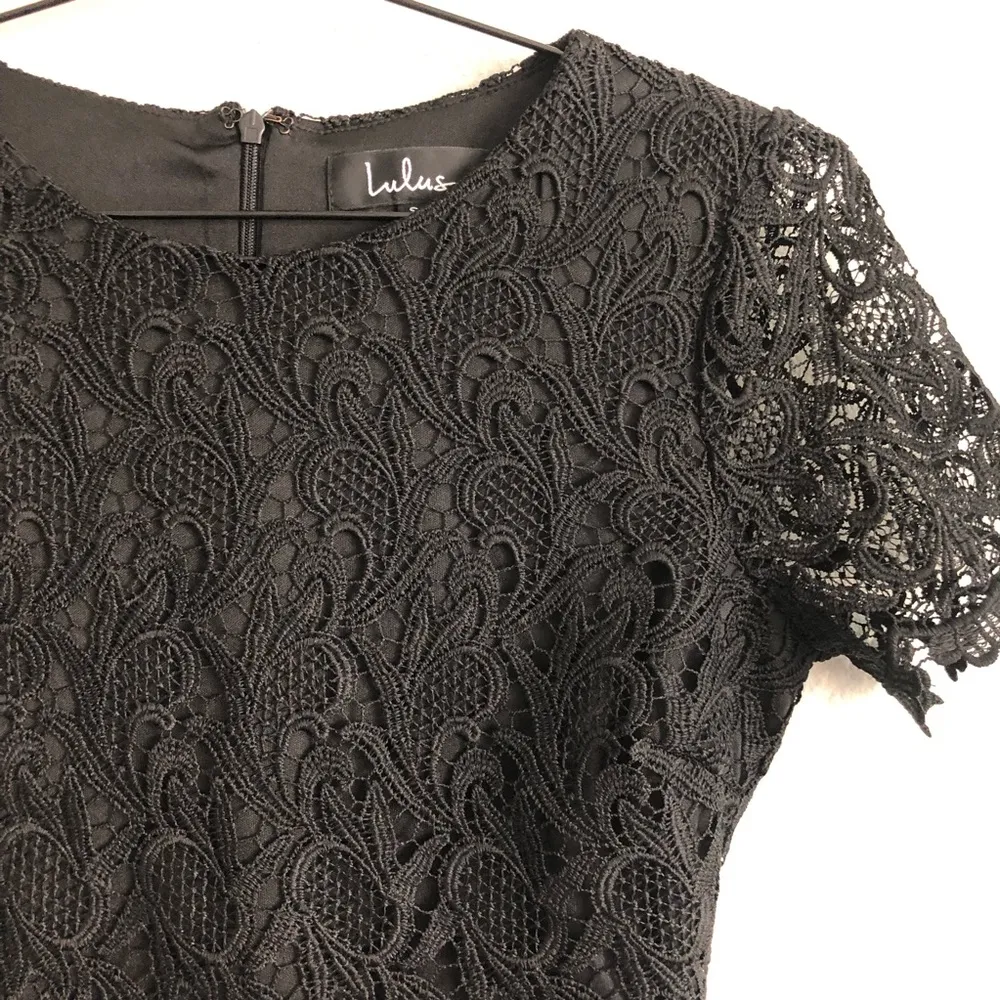 Lulu’s Black Battenberg Lace Dress. Size Small. - Image 3