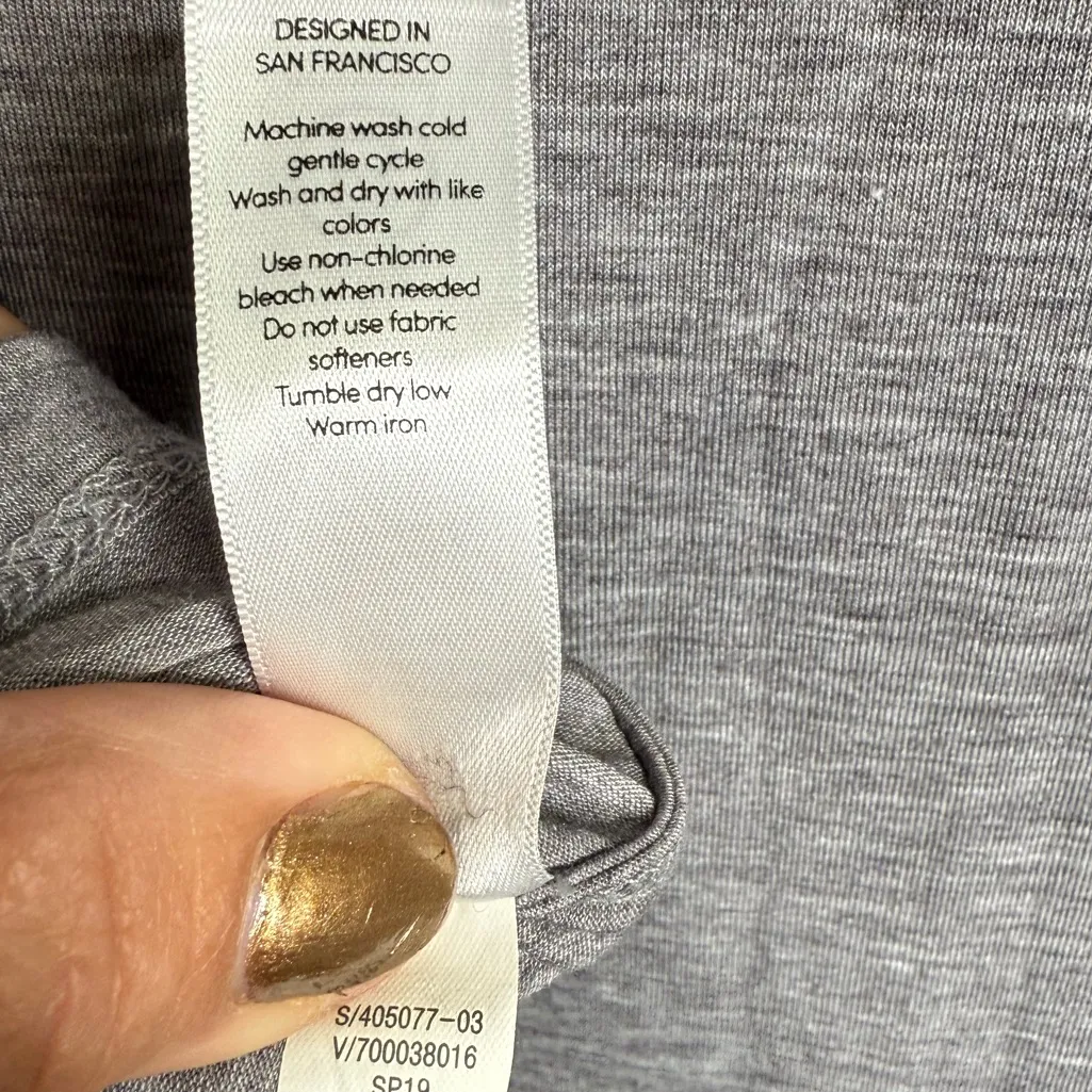 Athleta Essence Hooded Cowl Neck Long Sleeve Tunic Gray 405077 W1746 Sz L - Image 8