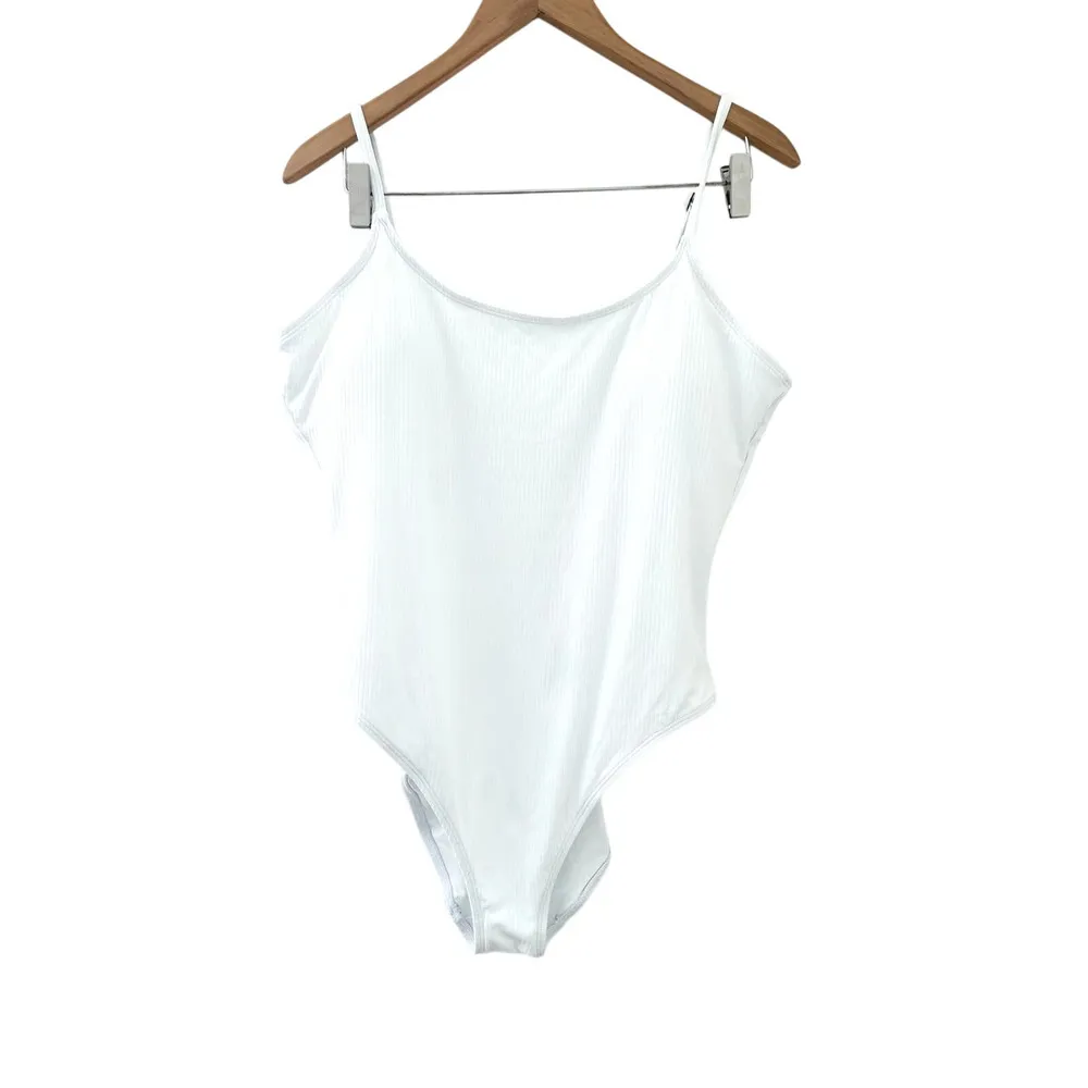 Andie Swim The Laguna Ribbed One Piece in White M NWT - Image 3
