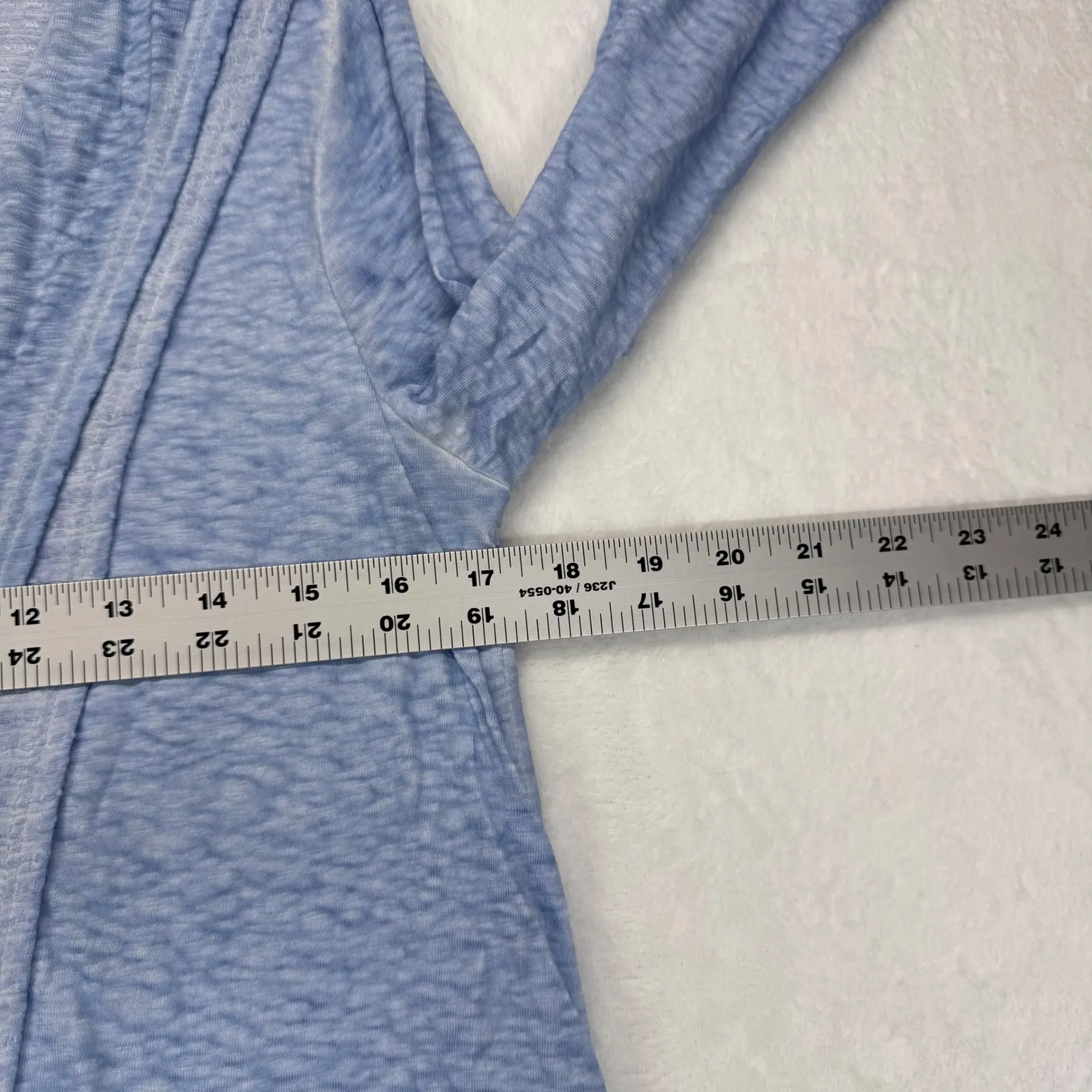 Soft Surroundings Blue Remy Layered Slub Jersey Tunic Top Drape Front Size S - Image 2