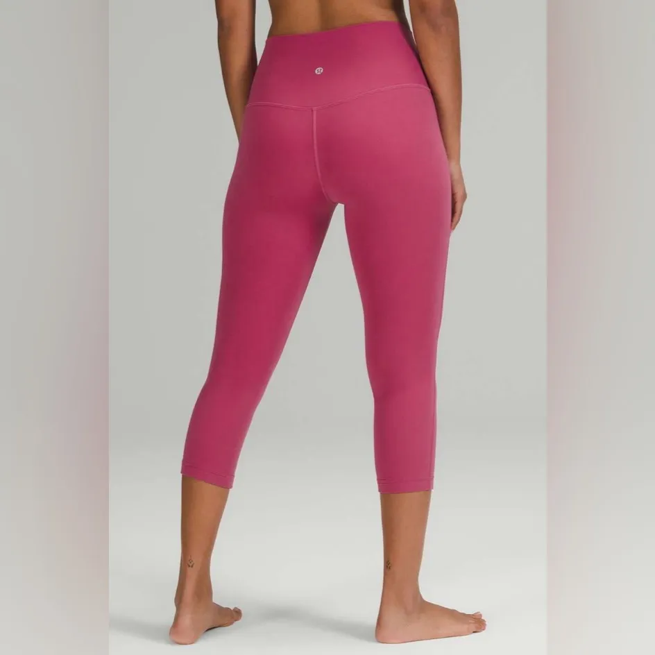 Lululemon Align High Rise Crop 21” Pink Lychee Size 8 - Image 2