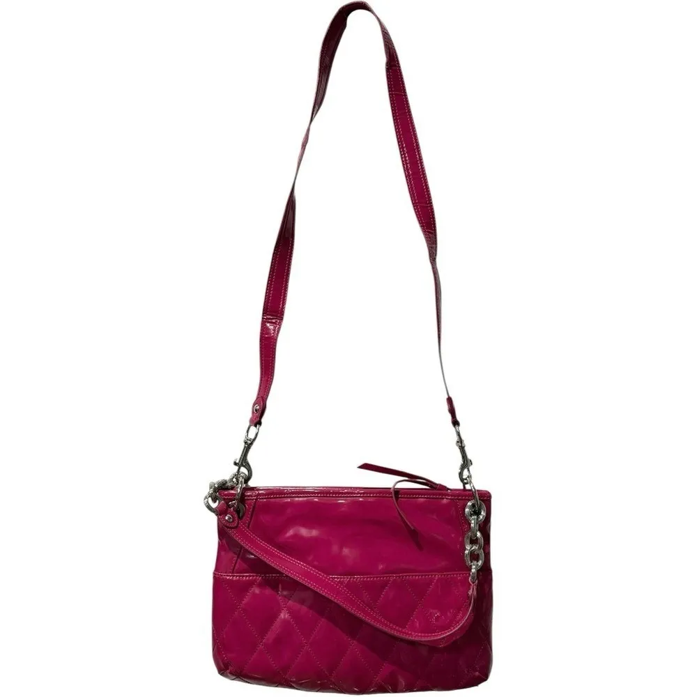Coach Poppy Liquid Gloss Hippie Crossbody‎ Shoulder Bag Hang Tags - Hot Pink Y2K - Image 4