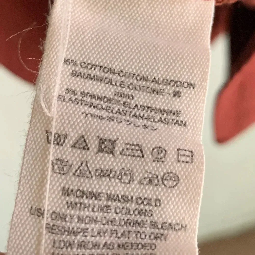 Free People Lace-Up Top Rust Sz Small - Image 5