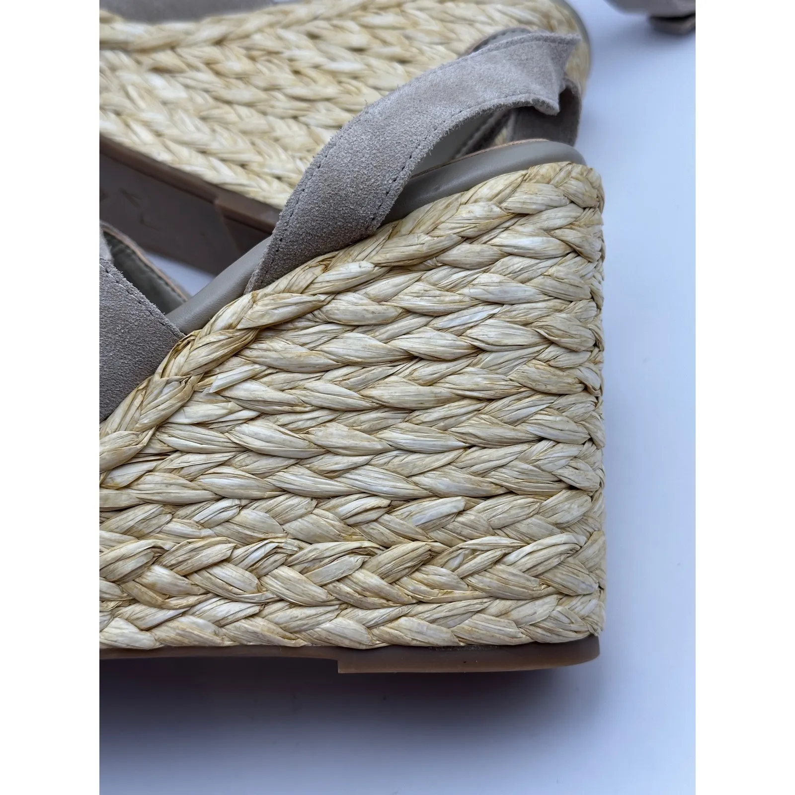 Marc Fisher‎ LTD Nelly Suede Espadrille Wedge Sandals Ankle Strap Size 9.5 - Image 9