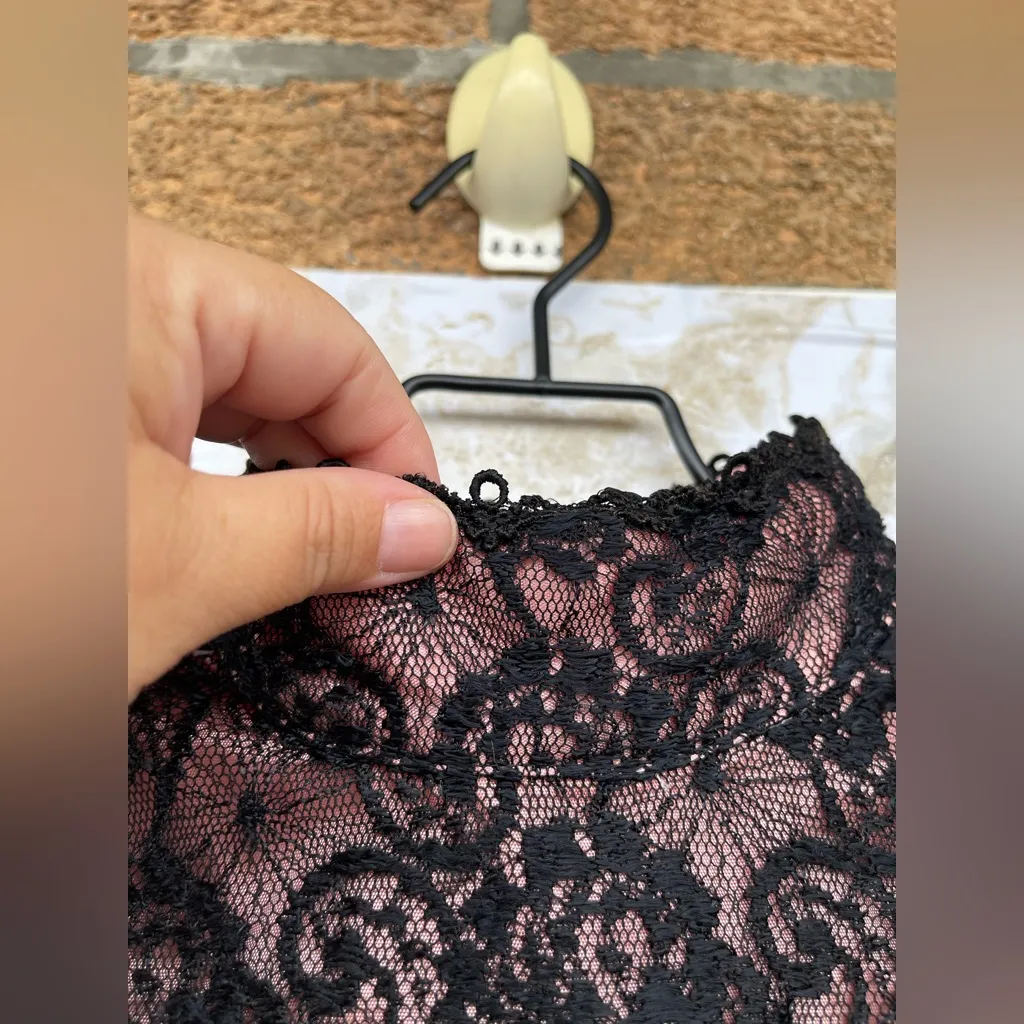 jessica mcclintock Cheongsam style size 4  lace maxi dress - Image 5