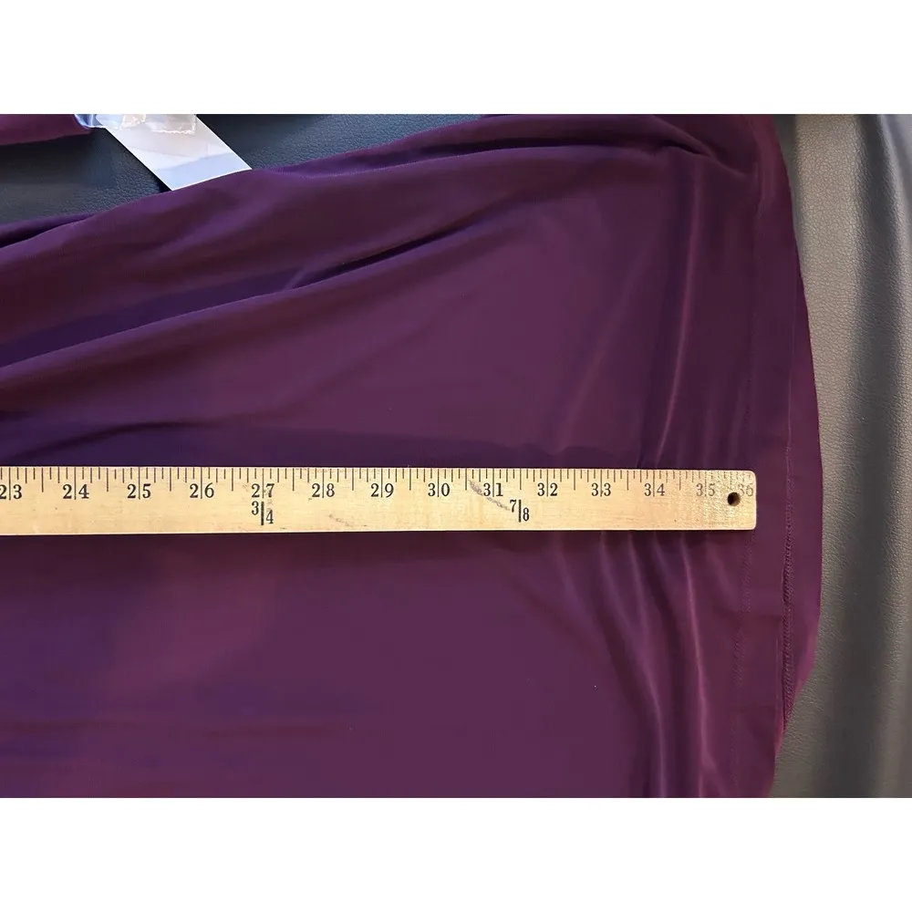 Essentials by ABS Studio XL Dress Purple Eggplant Cottage Vintage Midi - Image 10